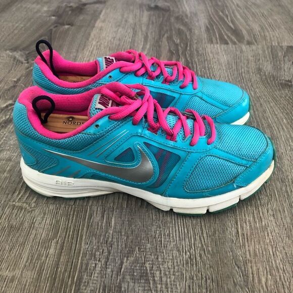 Nike Air Relentless 3 Womens Blue Pink Athletic Running Shoes Sneakers Size 7 - Picture 4 of 10
